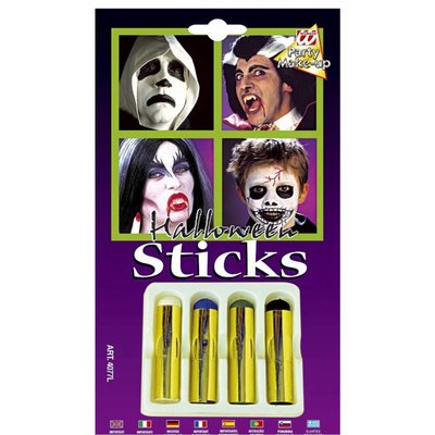 Halloweenaccessoires 4 jumbo aqua halloween sticks