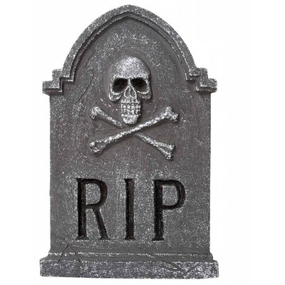 Grafsteen RIP met doodskop voor Halloween