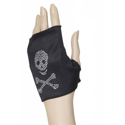 Handschoen met doodskop voor Halloween