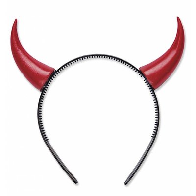 Duivel-hoorntjes zwart of rood voor Halloween