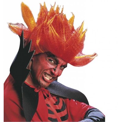 Vlammen haar pruik voor Halloween