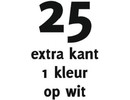 25x opdruk extra kant 1kl op wit shirt