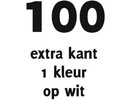 100x opdruk extra kant 1kl op wit shirt