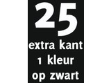 25x opdruk extra kant 1kl op zwart shirt