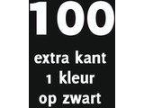 100x opdruk extra kant 1kl op zwart shirt
