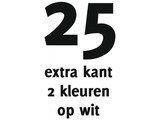 25x opdruk extra kant 2kl op wit shirt
