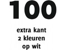100x opdruk extra kant 2kl op wit shirt