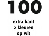 100x opdruk extra kant 2kl op wit shirt
