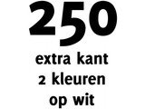 250x opdruk extra kant 2kl op wit shirt