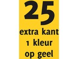 25x opdruk extra kant 1kl op geel shirt