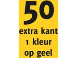 50x opdruk extra kant 1kl op geel shirt