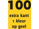 100x opdruk extra kant 1kl op geel shirt