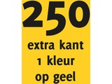 250x opdruk extra kant 1kl op geel shirt