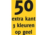 50x opdruk extra kant 3kl op geel shirt