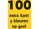 100x opdruk extra kant 3kl op geel shirt