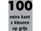 100x opdruk extra kant 2 kl op grijs shirt