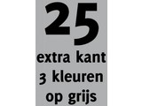25x opdruk extra kant 3 kl op grijs shirt