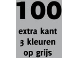 100x opdruk extra kant 3 kl op grijs shirt