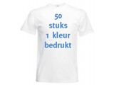 Fruit of the Loom WIT 50 stuks 1 kleur bedrukt!