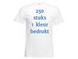 Fruit of the Loom WIT 250 stuks 1 kleur bedrukt!