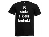 Fruit of the Loom Zwart 25 stuks 1 kleur bedrukt
