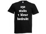 Fruit of the Loom Zwart 250 stuks 1 kleur bedrukt