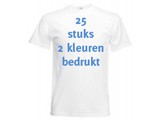 Fruit of the Loom WIT 25 stuks 2 kleuren bedrukt!
