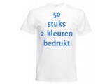 Fruit of the Loom WIT 50 stuks 2 kleuren bedrukt!