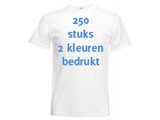 Fruit of the Loom WIT 250 stuks 2 kleuren bedrukt!