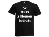 Fruit of the Loom Zwart 50 stuks 2 kleur bedrukt