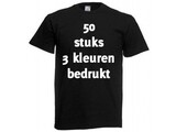 Fruit of the Loom Zwart 50 stuks 3 kleur bedrukt