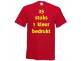 Fruit of the Loom ROOD 25 stuks 1 kleur bedrukt!