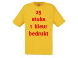Fruit of the Loom GEEL 25 stuks 1 kleur bedrukt
