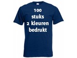 Fruit of the Loom Donker blauw 100 stuks 2 kleuren bedrukt