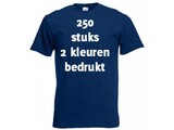 Fruit of the Loom Donker blauw 250 stuks 2 kleuren bedrukt