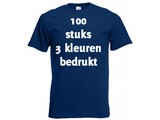 Fruit of the Loom Donker blauw 100 stuks 3 kleuren bedrukt