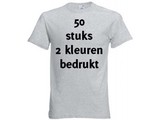 Fruit of the Loom Grijs 50 stuks 2 kleuren bedrukt