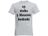 Fruit of the Loom Grijs 25 stuks 3 kleuren bedrukt