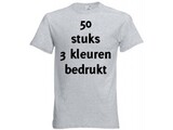 Fruit of the Loom Grijs 50 stuks 3 kleuren bedrukt