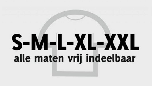Alle maten bestellen!