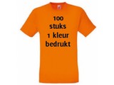 Fruit of the Loom Oranje 100 stuks 1 kleur bedrukt