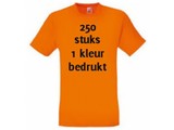 Fruit of the Loom Oranje 250 stuks 1 kleur bedrukt