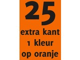 25x opdruk extra kant 1kl op oranje shirt