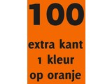 100x opdruk extra kant 1kl op oranje shirt