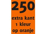 250x opdruk extra kant 1kl op oranje shirt