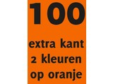 100x opdruk extra kant 2kl op oranje shirt