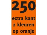 250x opdruk extra kant 2kl op oranje shirt