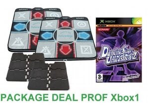 Package Deal Prof for Xbox1 - 2x Deluxe Dance Pad v3 + Dancing Stage Unleashed 2