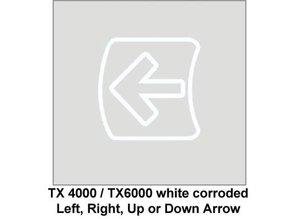 Replacement Arrow Left/Right/Up/Down White Corroded (for TX4000 and TX6000)