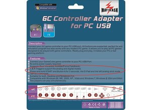 GameCube GC Controller Adapter for PC USB (2x GC controller to PC USB)